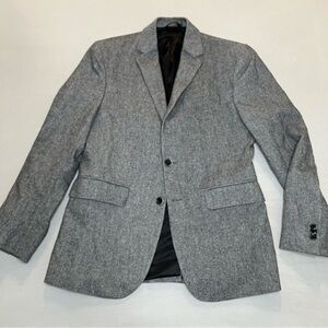 Banana Republic Grey Blazer Jacket Mens 38S Tailored Fit 2-Button Sports Coat
